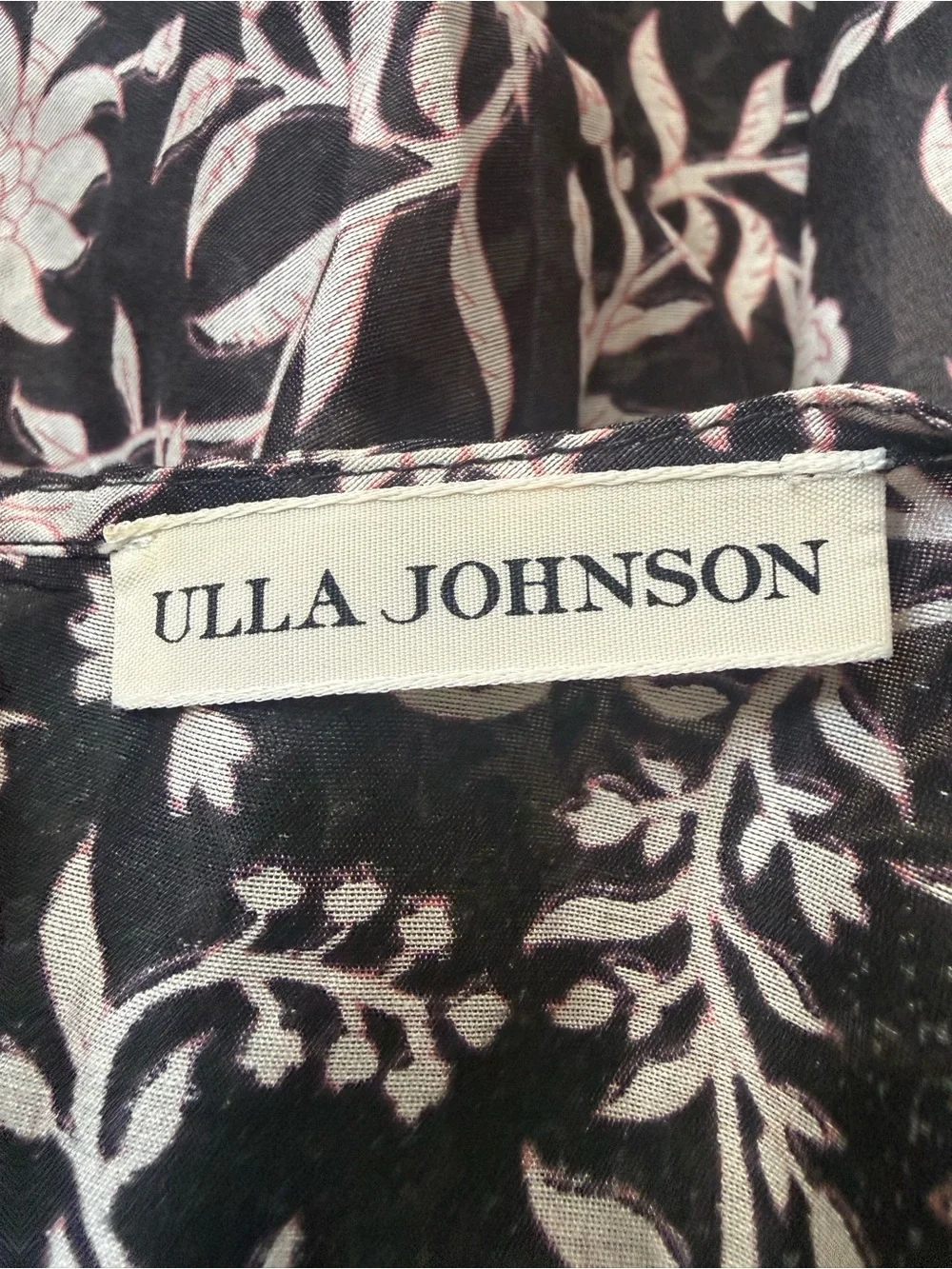 ULLA JOHNSON Posey Blouse in Midnight Size 4